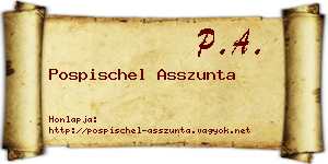 Pospischel Asszunta névjegykártya